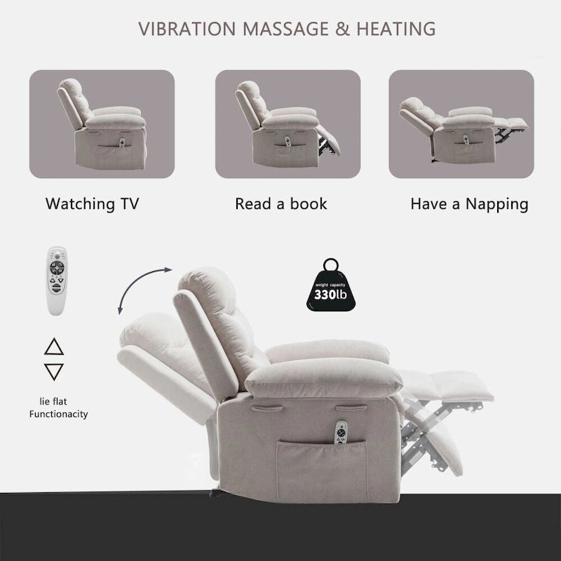 Liegesessel mit Wärme- und Massagefunktion