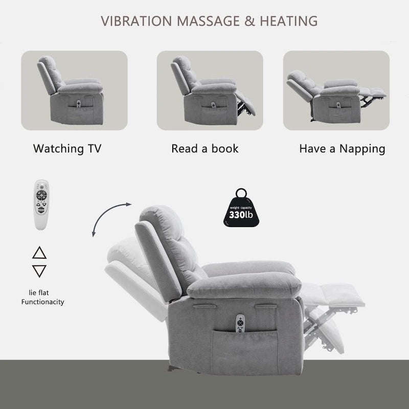 Liegesessel mit Wärme- und Massagefunktion
